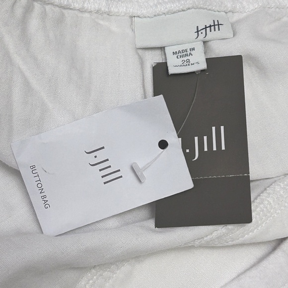 J. Jill 100% Cotton Pants Trousers 4 Pockets Hi Rise Rolled Leg Cropped Capri - Picture 5 of 11